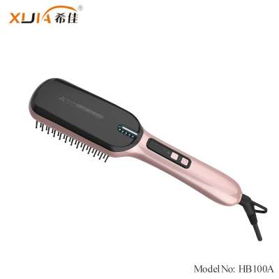 From China Wholesale Cheap Fast Hair Straightener With LCD Display Ceramic Electric Hair Brush